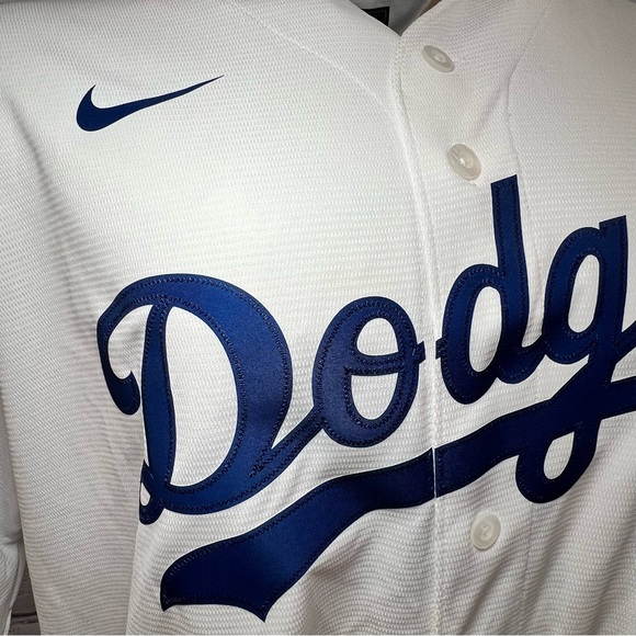 Nike Los Angeles Dodgers Baseball World Series White Jersey XL Stitched Ohtani - Picture 2 of 9